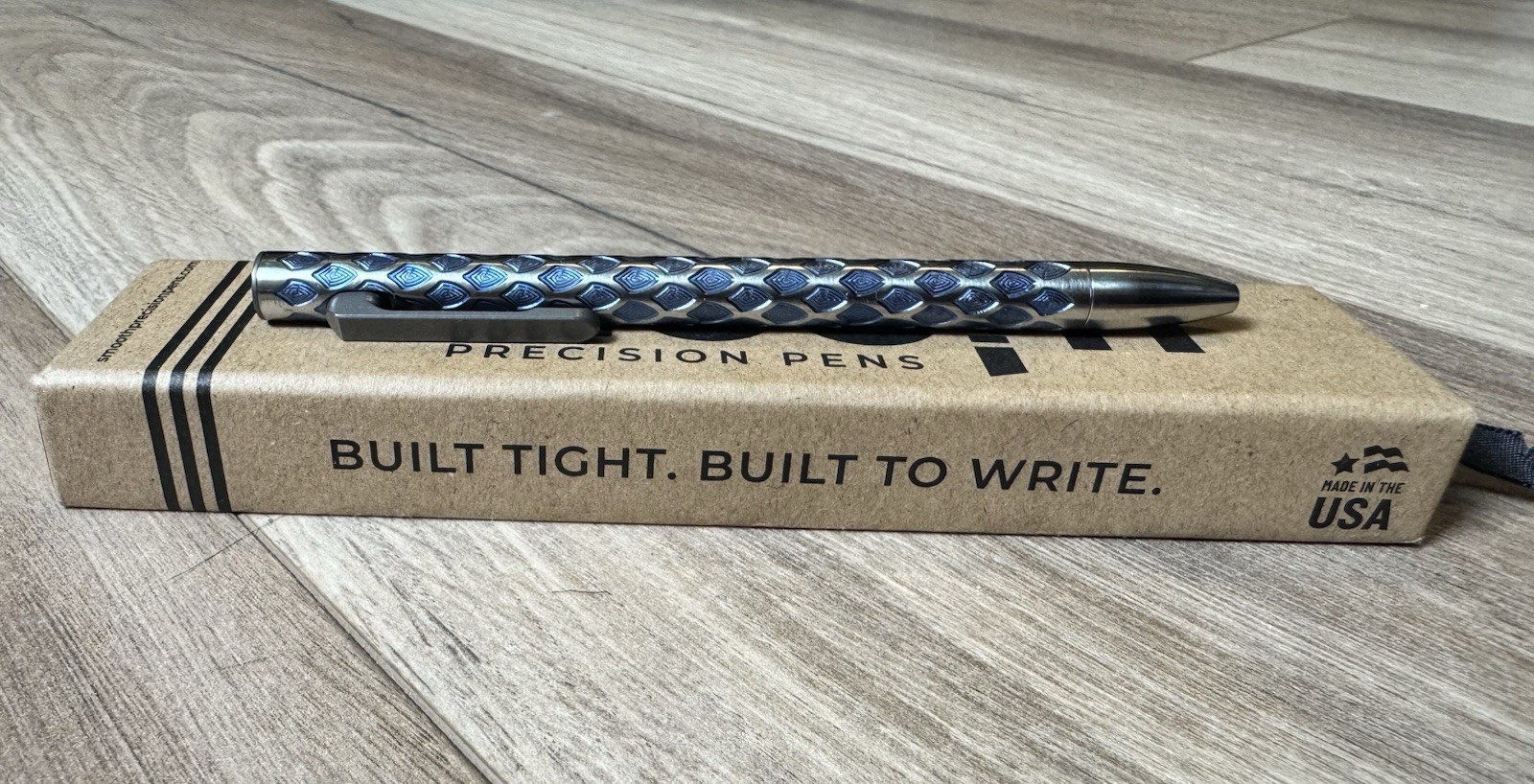 Smooth Precision Pens- Blue Dragon Scales Full Size (Titanium)