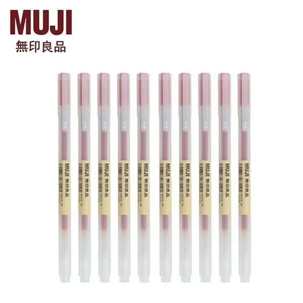10PCS OLD Style Muji Gel Ink Pen Ballpoint Pens 0.38/0.5mm Smooth WritingRefills