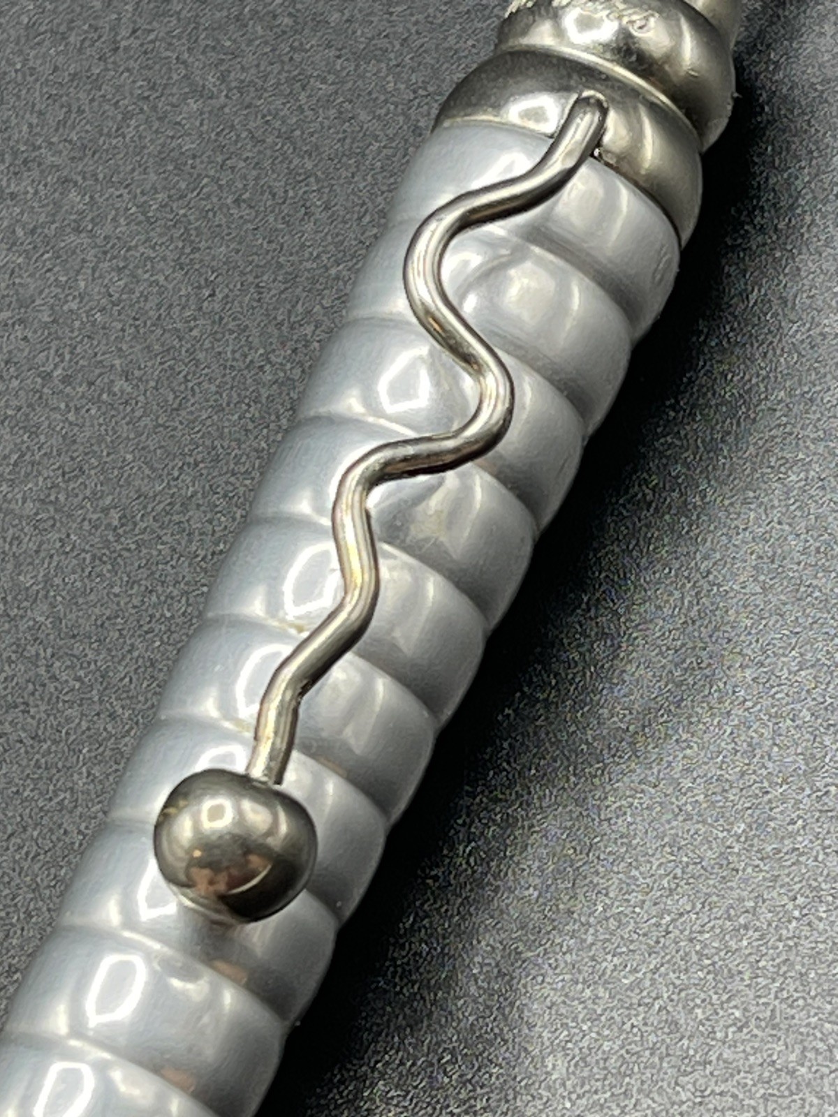 Vintage Jean Pierre Lépine (France) Silver Zig Zag Ballpoint Pen: Swirl Design