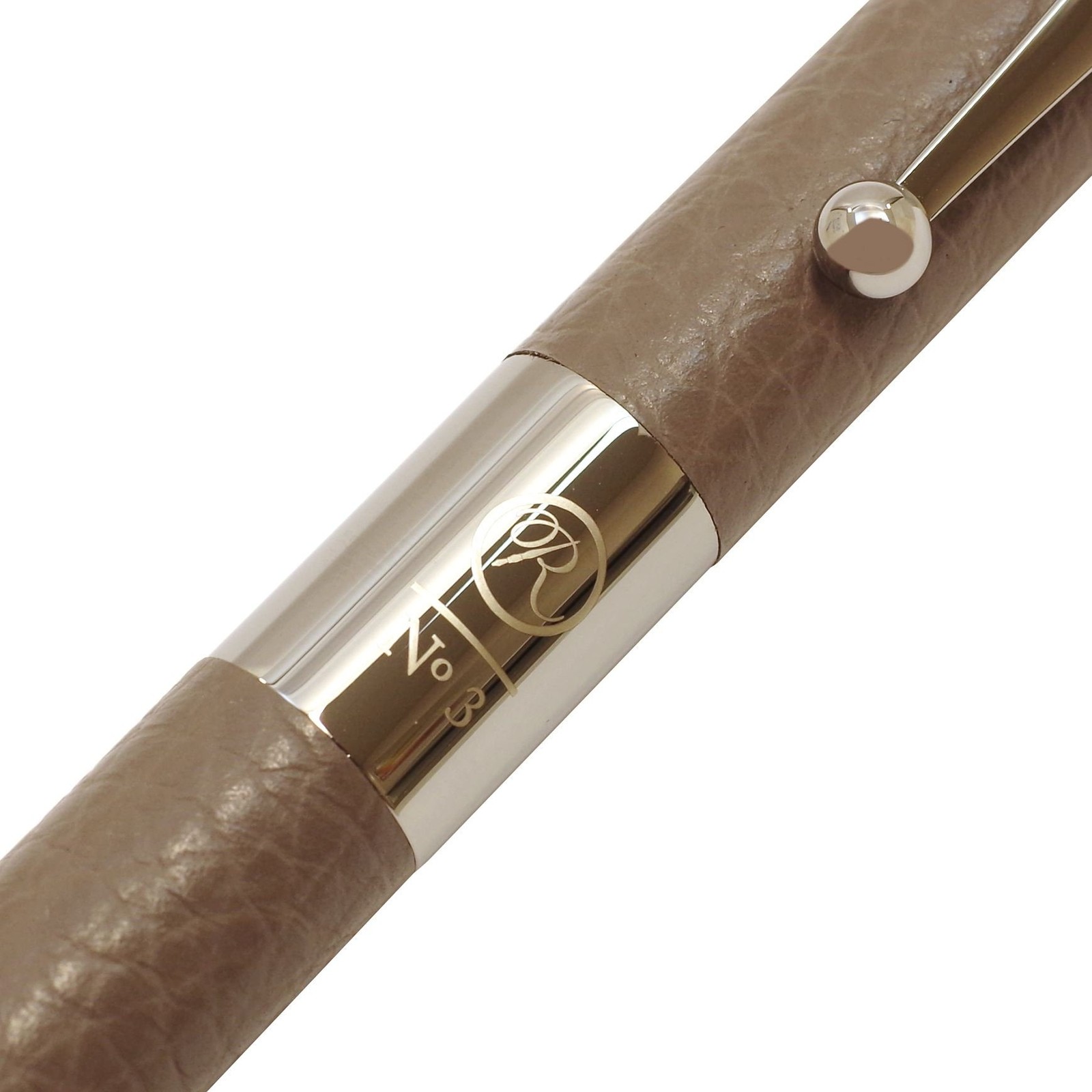 No. 3 ballpoint pen leather greige