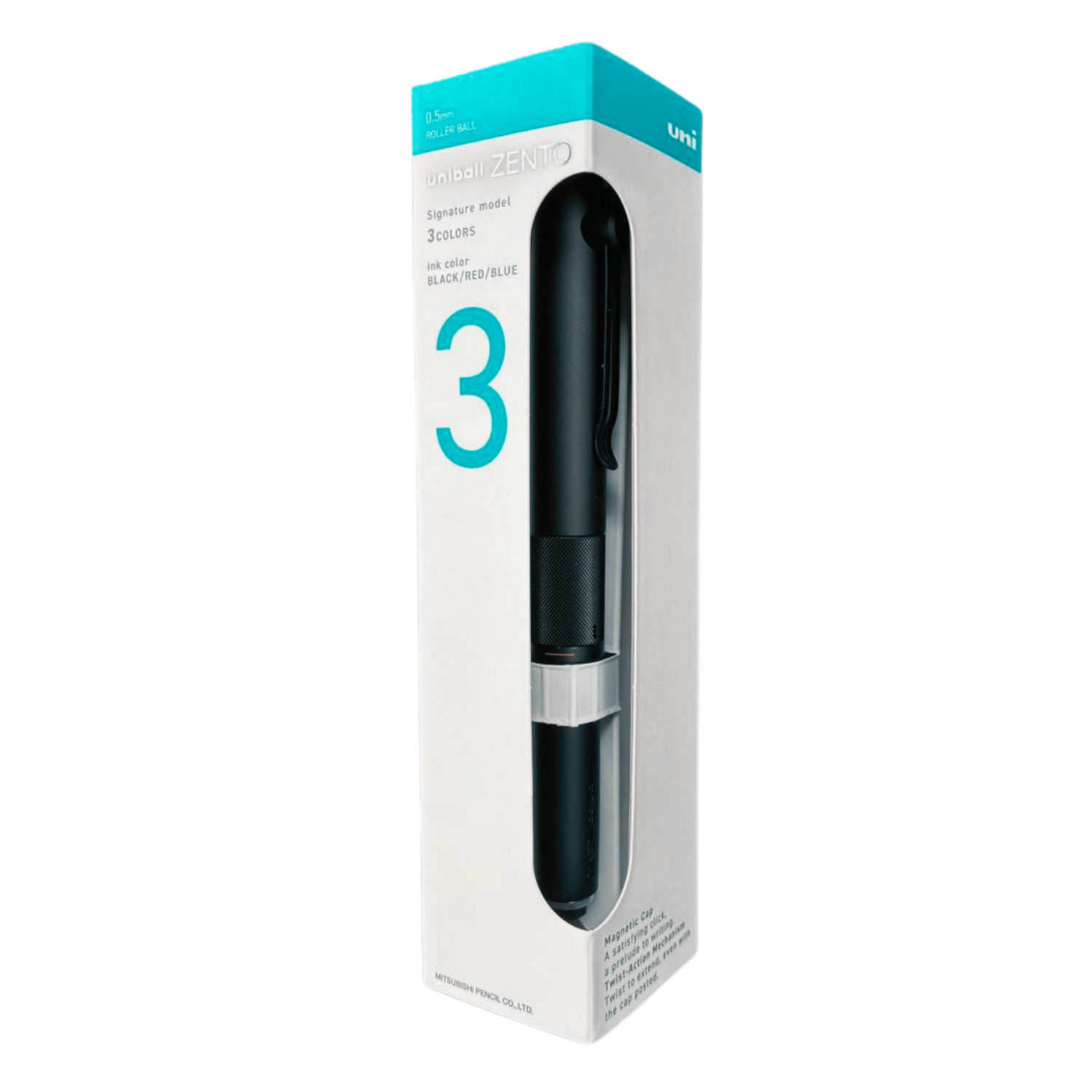 uniball ZENTO Signature Model 3 Color Ballpoint Pen 0.5mm M-Black Black/Red/Blue