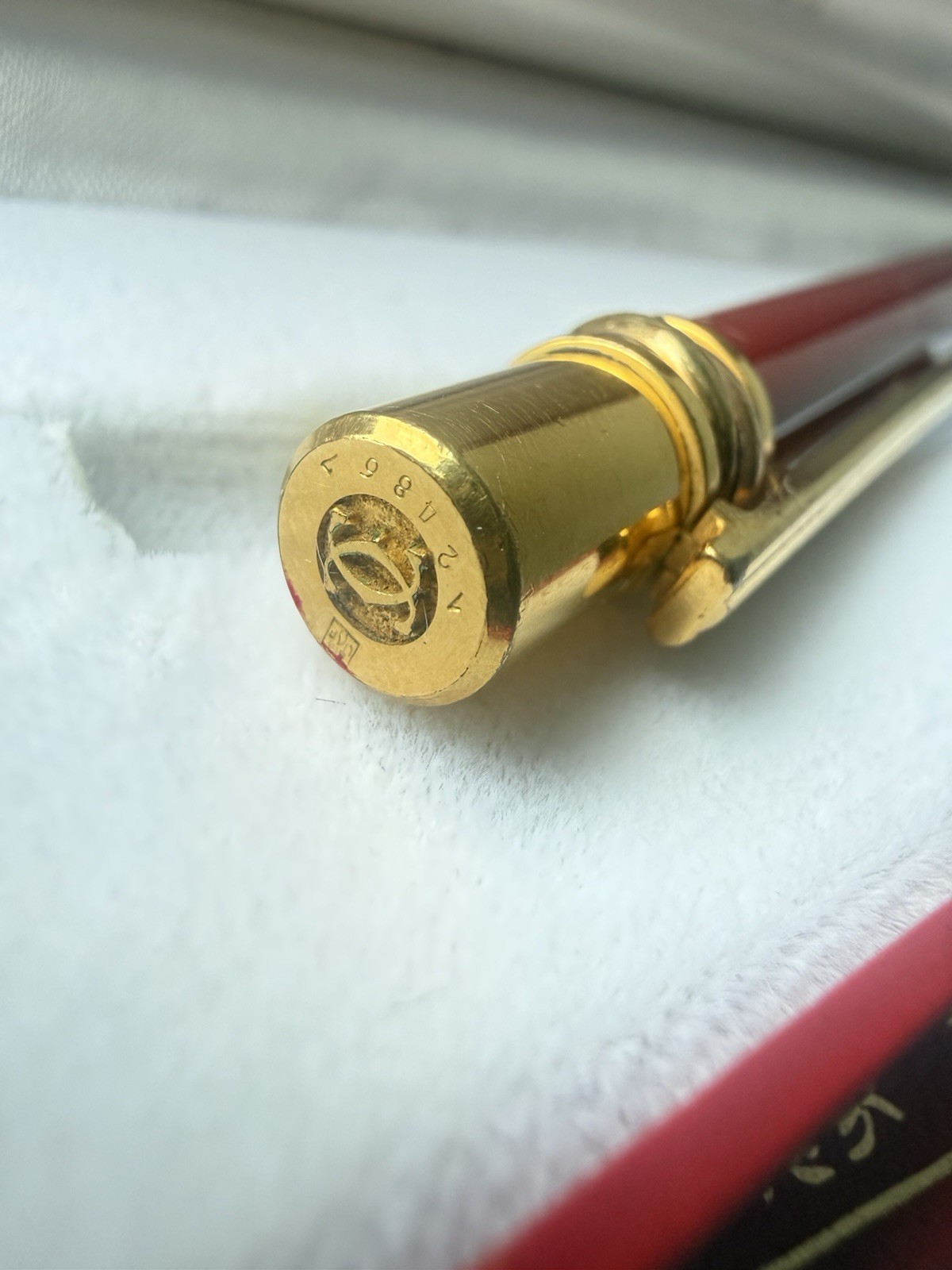 Vintage 1988 Cartier Must de Cartier Red Enamel Trinity Pen Complete Set RARE