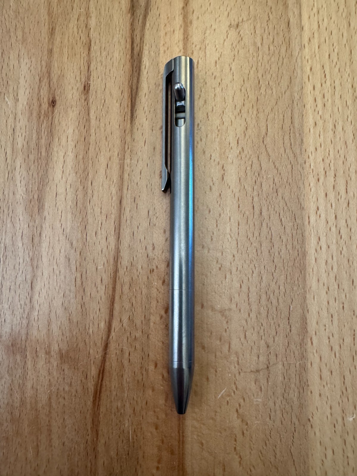 Magnus Clickshift V4 Smooth Raw Titanium Machined Pen