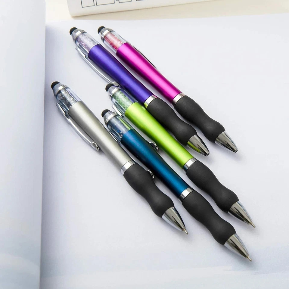 Ballpoint Writing Pens,8 Pack(5 Count+3 Refills) with Stylus Tips 1Mm Medium Poi