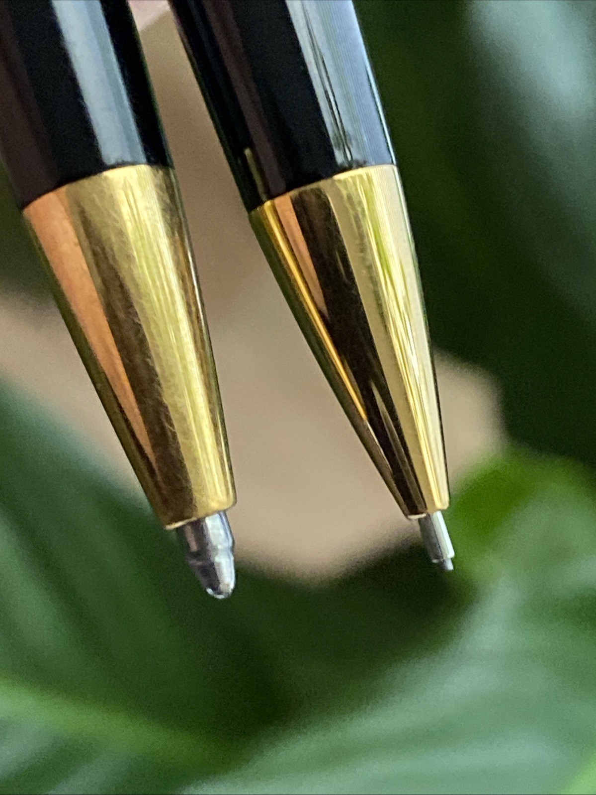 Vintage Waterman Hemisphere Black With Gold Trim Ballpoint & Pencil Set Paris
