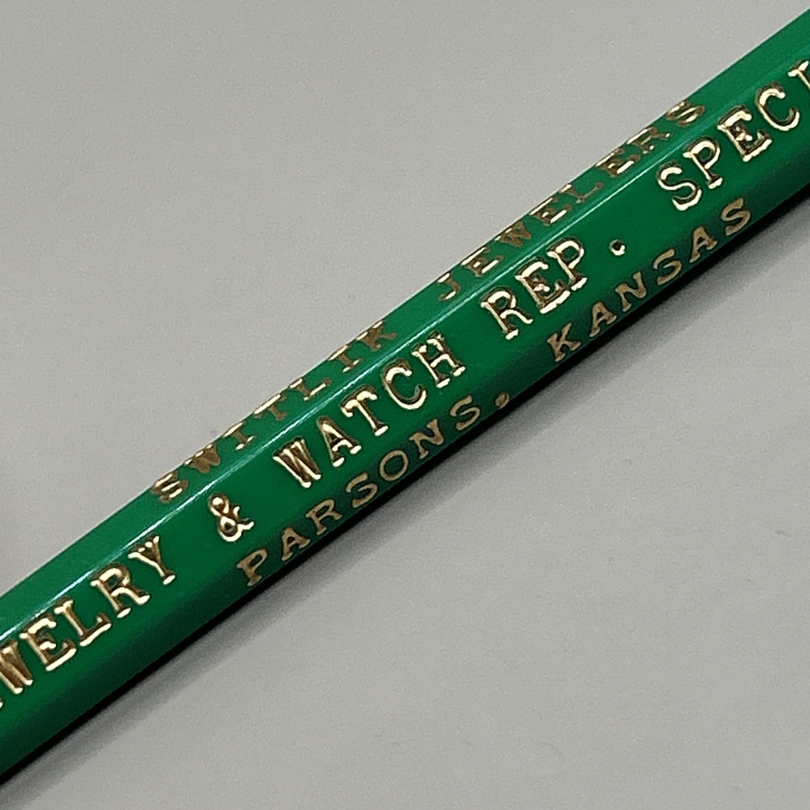 VTG Ballpoint Stick Pen SWITLIK JEWELERS Parsons KS