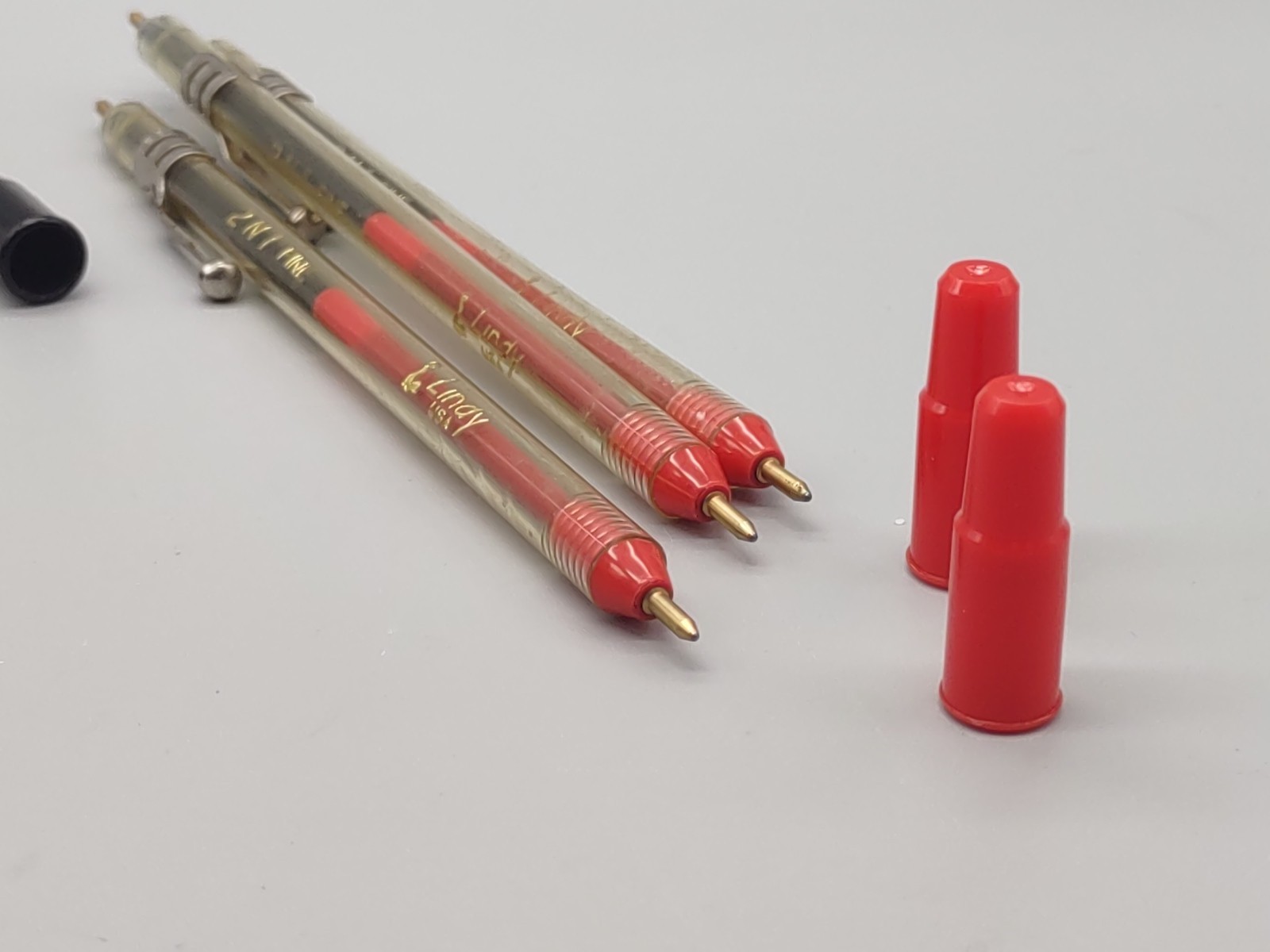 Vintage Lindy 2-in-1 Ballpoint Pen – Double Ended Red & Black Ink – Rare