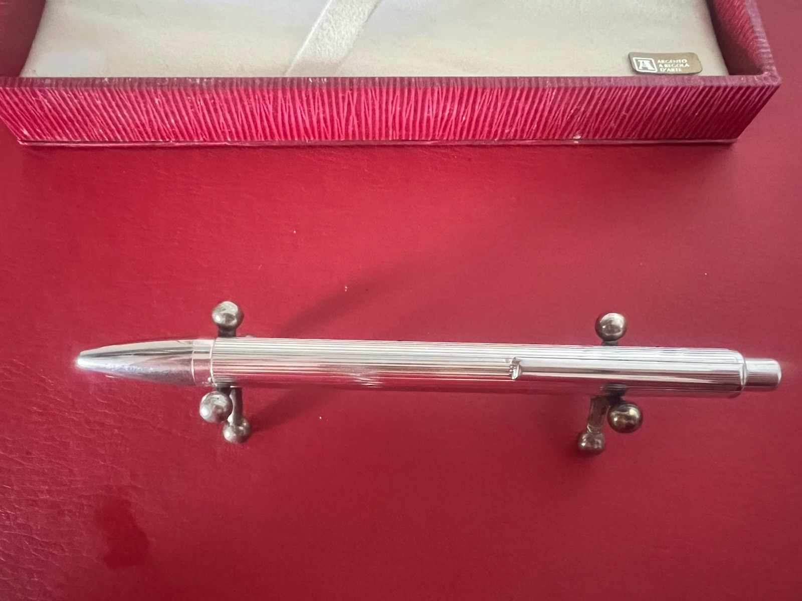 SETTELAGHI Silver 925 Solid Ballpoint Pen Strong Personal Window Weight 1