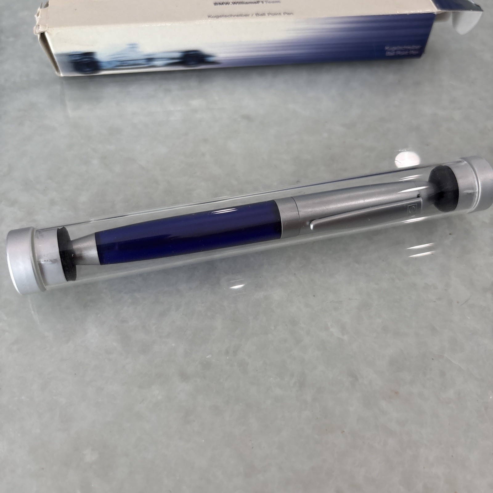 BMW Novelty Wiliams F1 Team Navy blue/Silver Twisted Ballpoint Pen wz/Box Rare