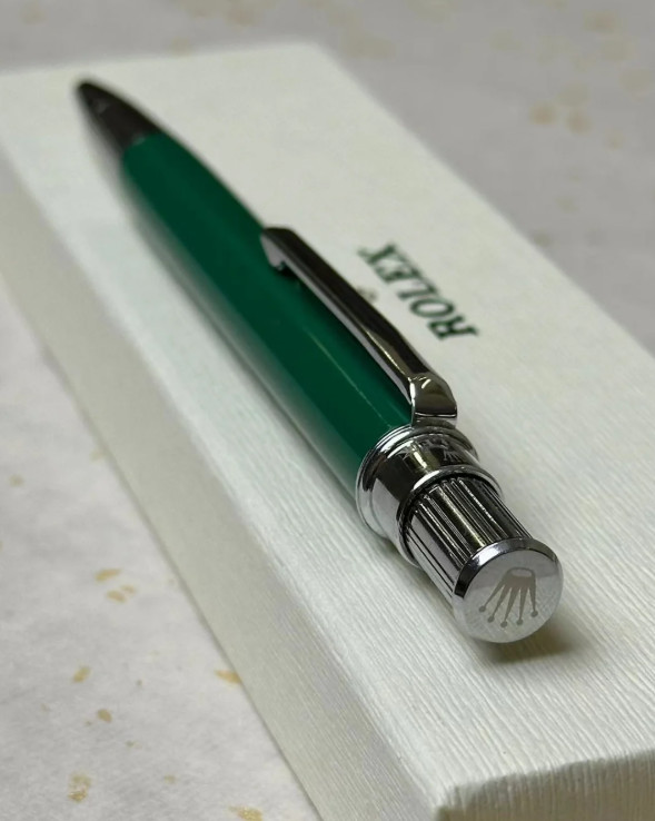 New 2025 Rolex Green Submariner Oyster Ballpoint Pen – Black Ink – Full Boxed
