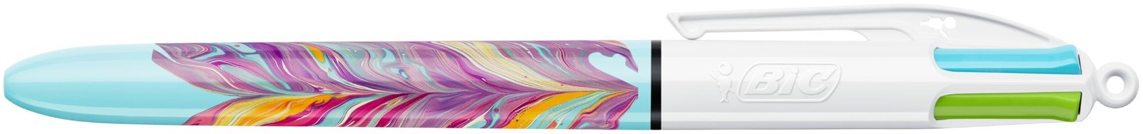 Multi-Colored Retractable Ballpoint Pens, 4 Colors, Medium 1.0mm, 5 Pack