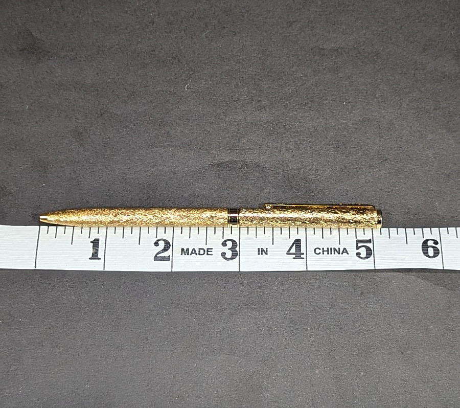 Primax Jeweled Rhinestone Ink Pen w/ Gold-Toned Textured Metal Twist Ballpoint