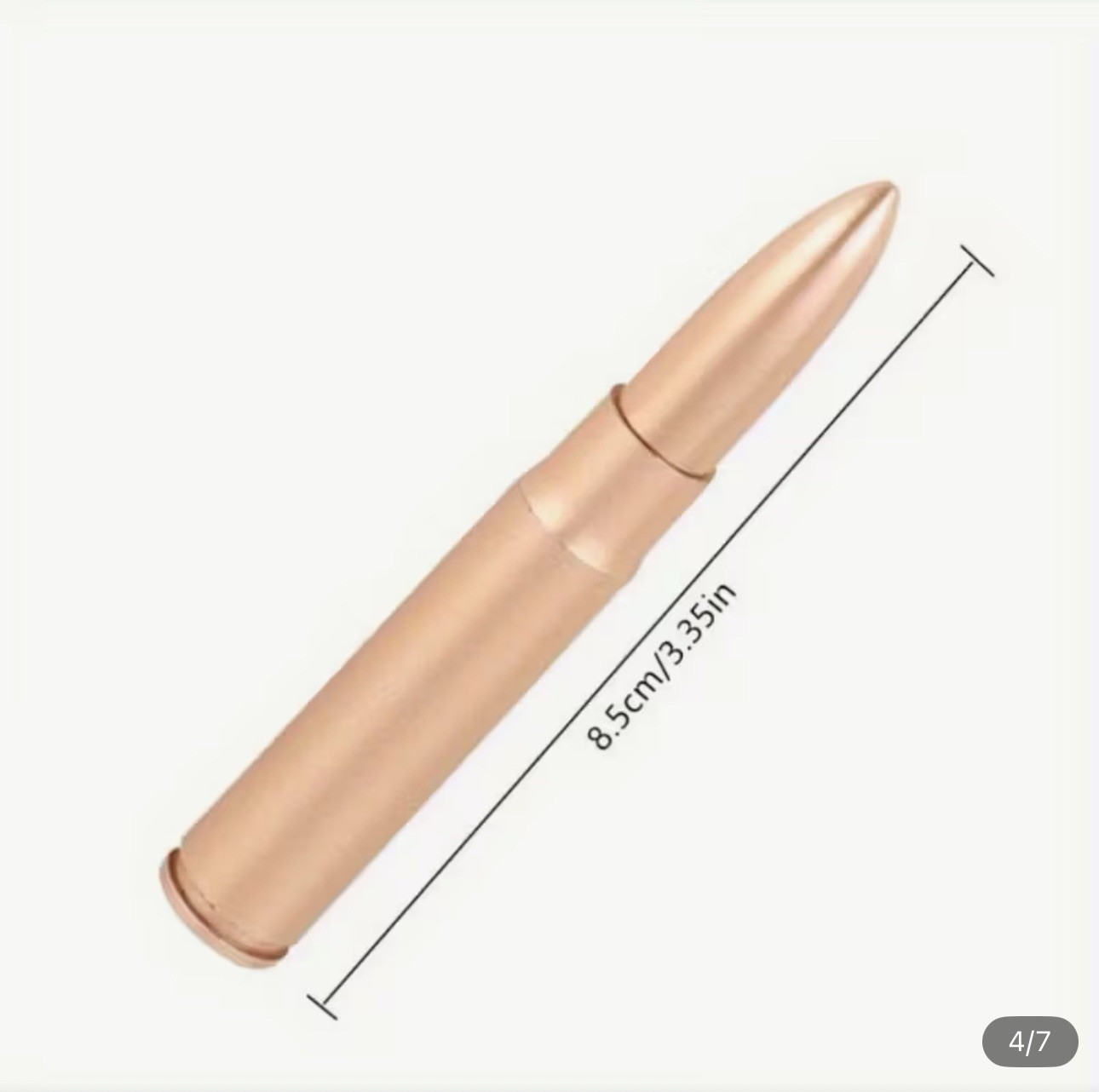 6 PACK Bullet Shaped Plastic Ballpoint Twist Pens Set Rifle Gold Copper Color