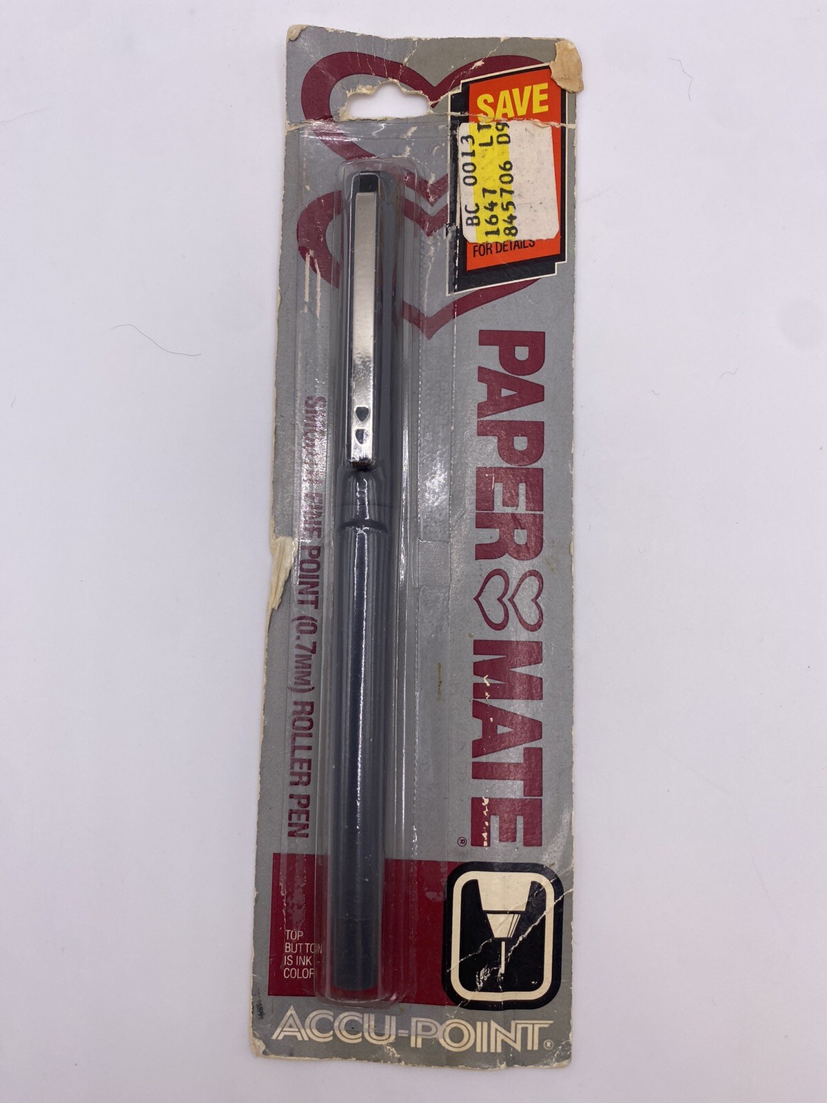 1984 Paper Mate Accu-Point Fine Point Roller Pen Black Ink Made In Japan [New]