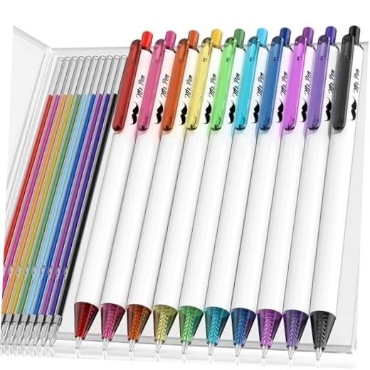 – Cute Ballpoint Pens Assorted Color Ink, 0.7mm | 10 Colorful Ink Ballpoint