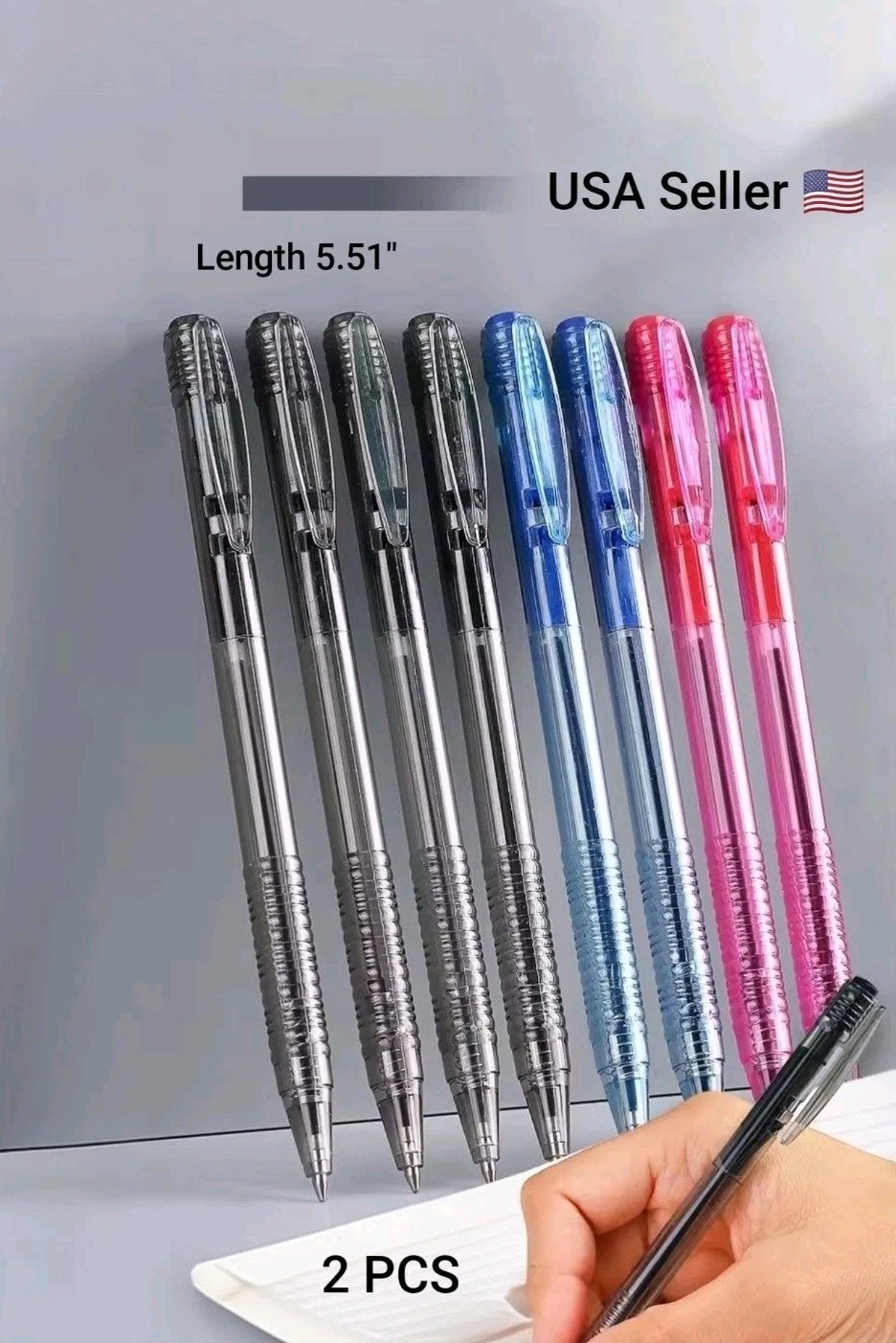 2 PCS Students Ballpoint Pen 0.7mm Point Writing Pens Office School Stationery
