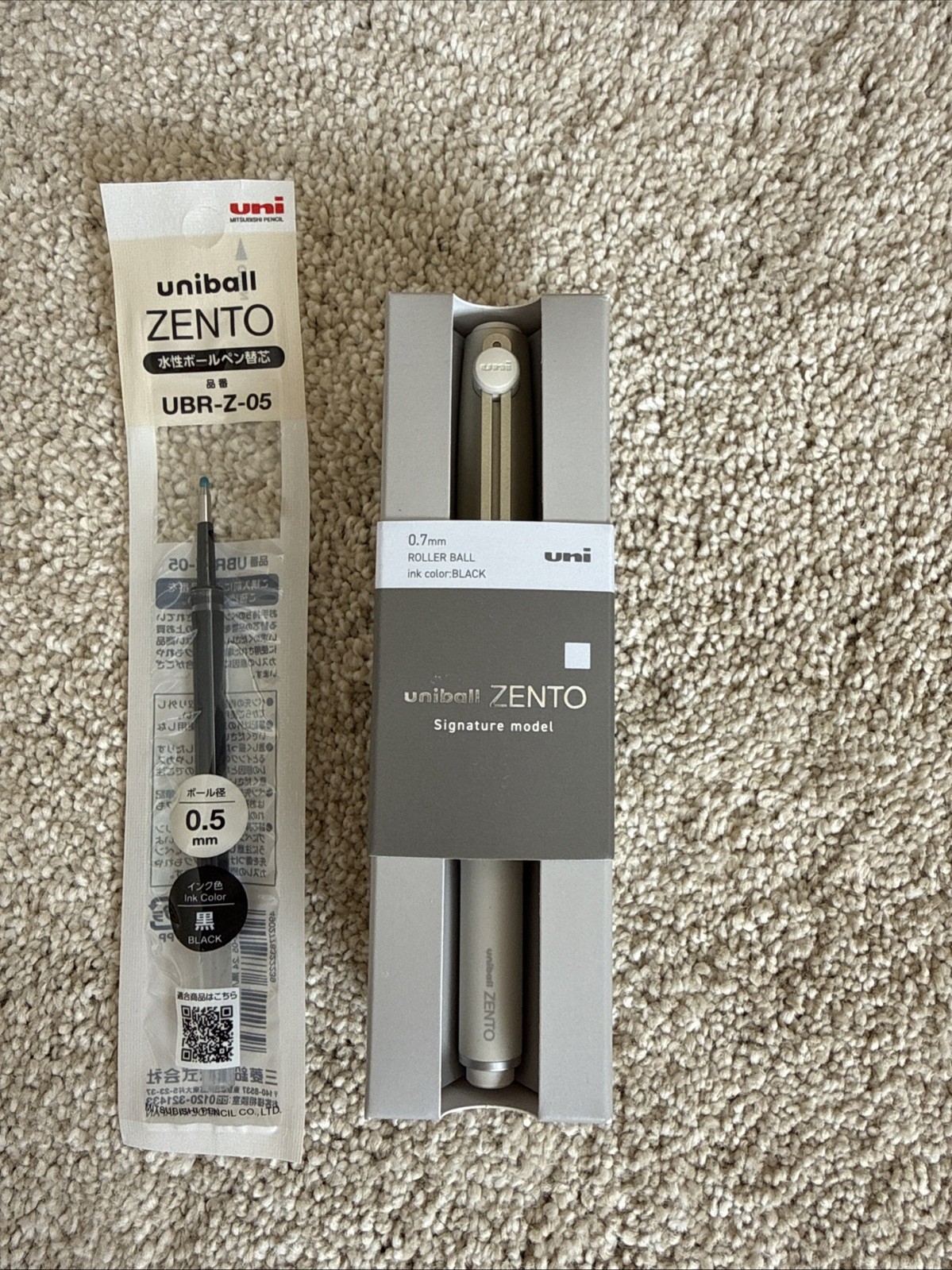 Mitsubishi Pencil Uniball ZENTO Signature Model Metallic Champagne Gold 0.7mm