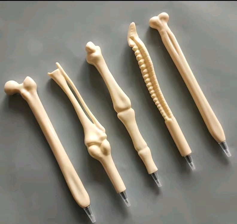 5x 6″ Bone Shape Ballpoint Pen Set Gift Doctor MORTICIAN NURSE Medical Blue Ink