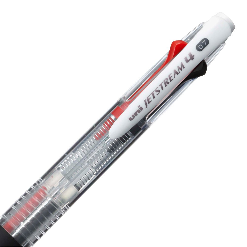 Uni Ballpoint Pen Jetstream 3 Color Black Red Blue Green 0.7mm Transparent
