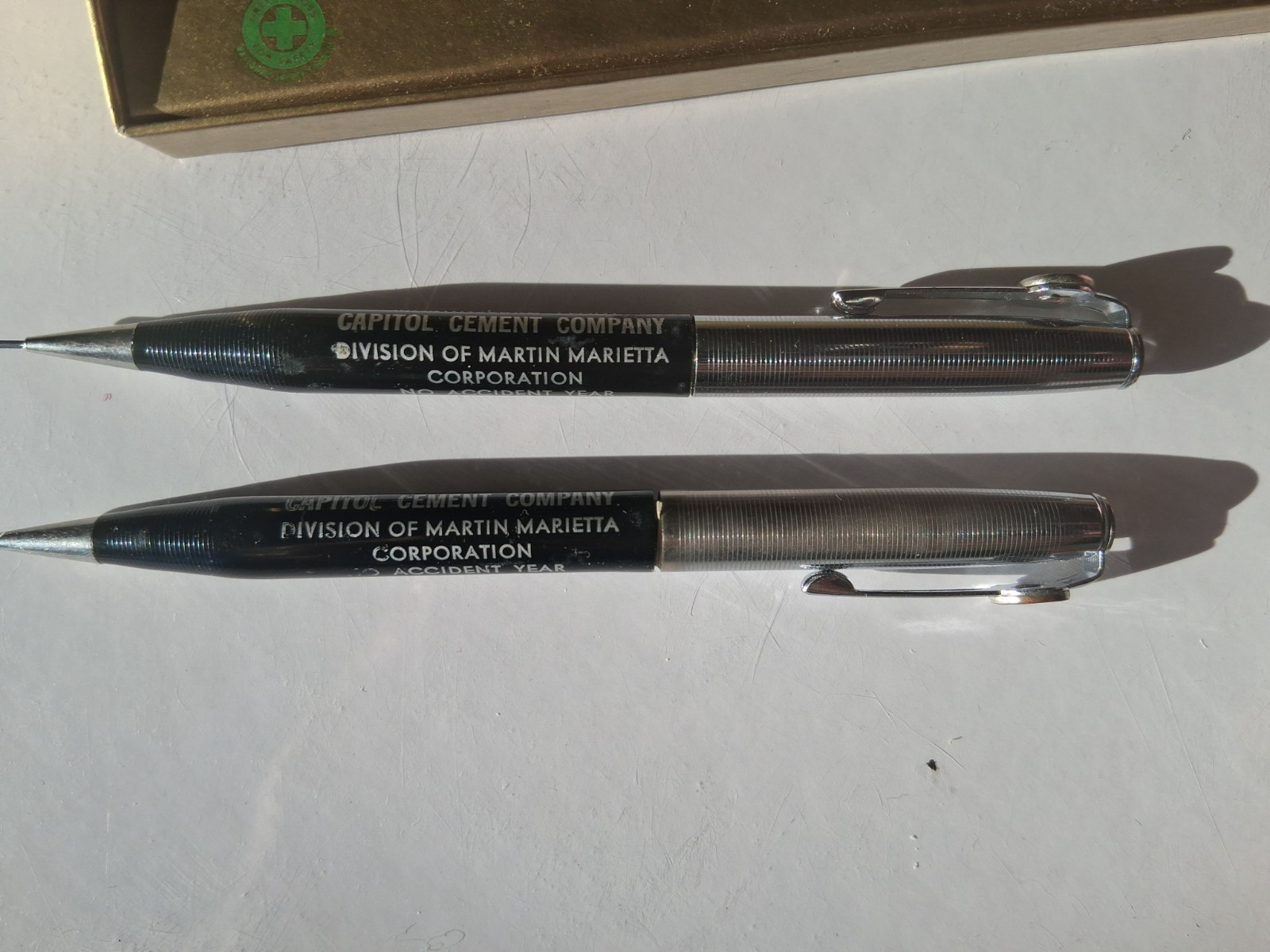1966 National Safety Council Capitol Cement Co. Safety Award Pen Set
