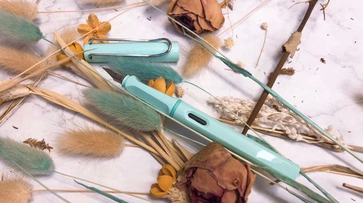 LAMY Safari 2019 Limited Macaron Light Blue F #ee7e3b