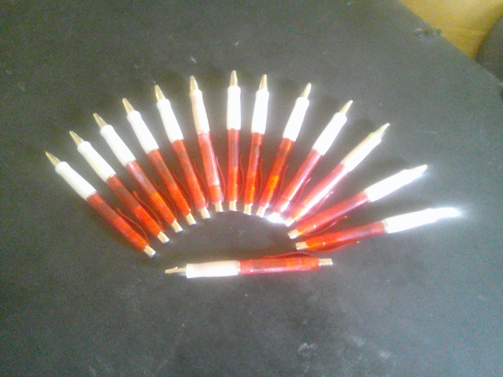 VTG 14 PUSH BUTTON PENS LOT 13 WRITE SUPERCLEAN AS SHOWN