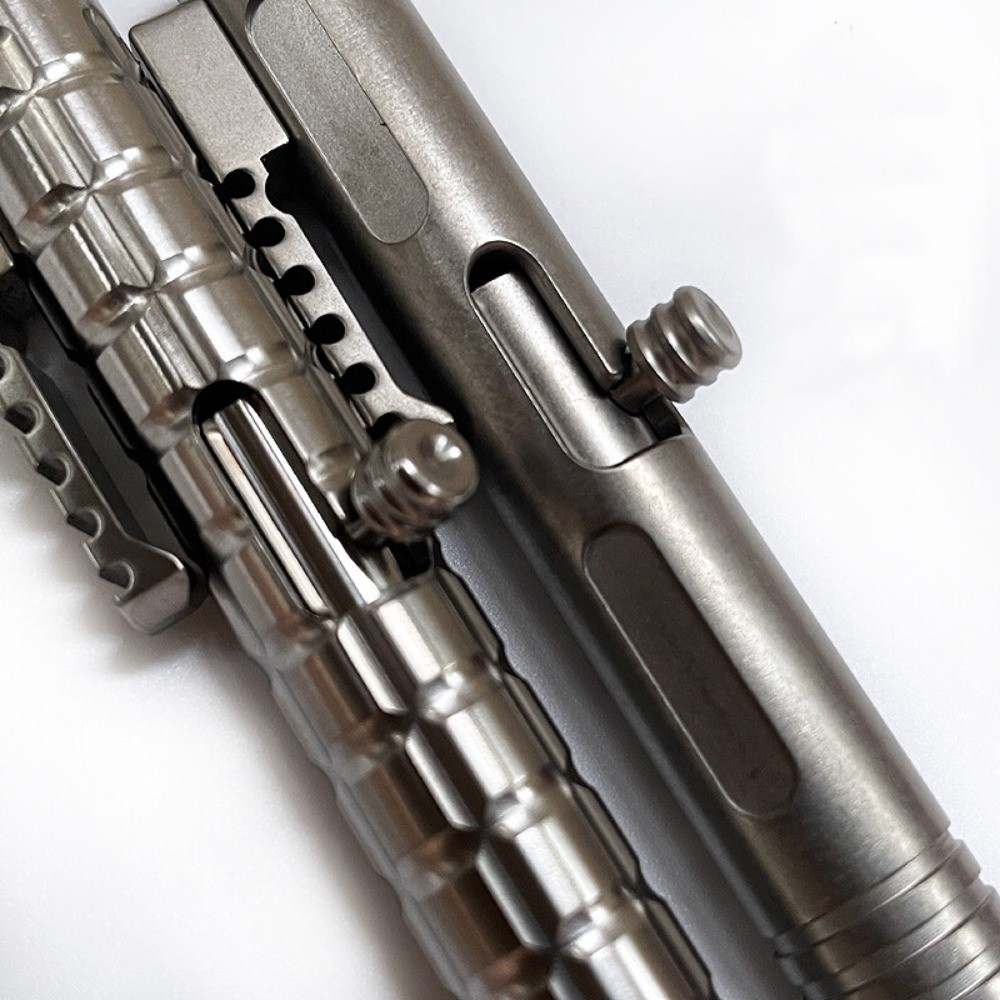 Titanium Alloy Mini Ballpoint Pen Bolt Action EDC Pocket Signature Pen Outdoor