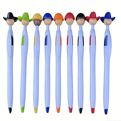 10 Pcs Fun Cowboy Pens Novelty Ballpoint Pen with Western Pens Unique Funny