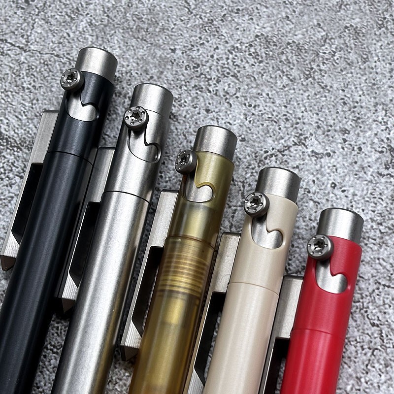 New EDC Titanium Alloy + POM / PEEK / PEI Pocket Pen Ballpoint Signature Gel Pen