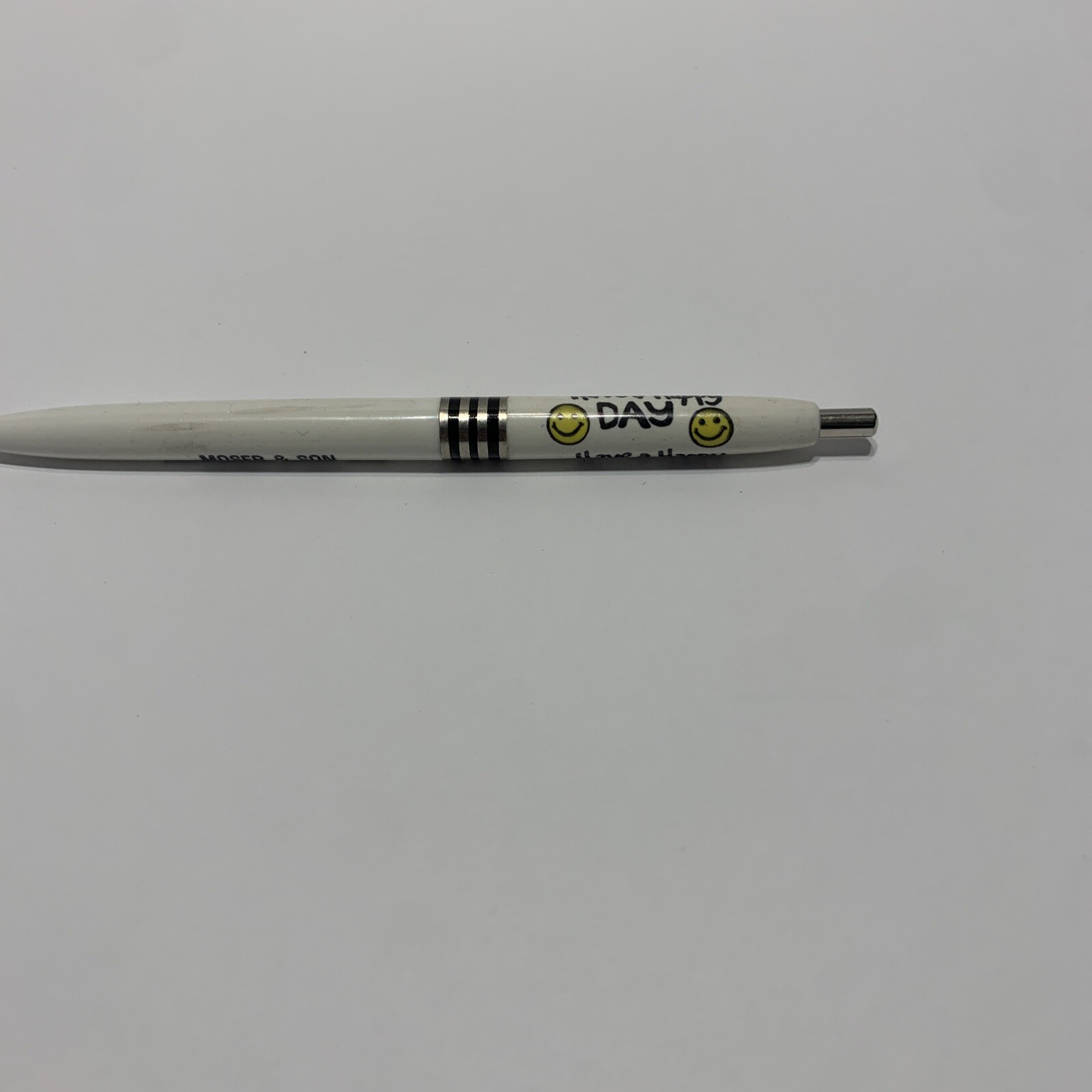Vintage Advertising Pen Moser & Son Downtown Mobil Gas Fairbury IL Happy Day