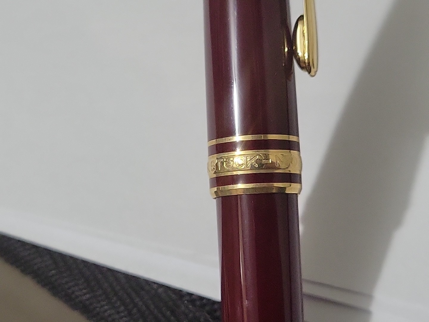 Montblanc Meisterstuck Bordeaux Ballpoint Pen Gold Trim West Germany with Box