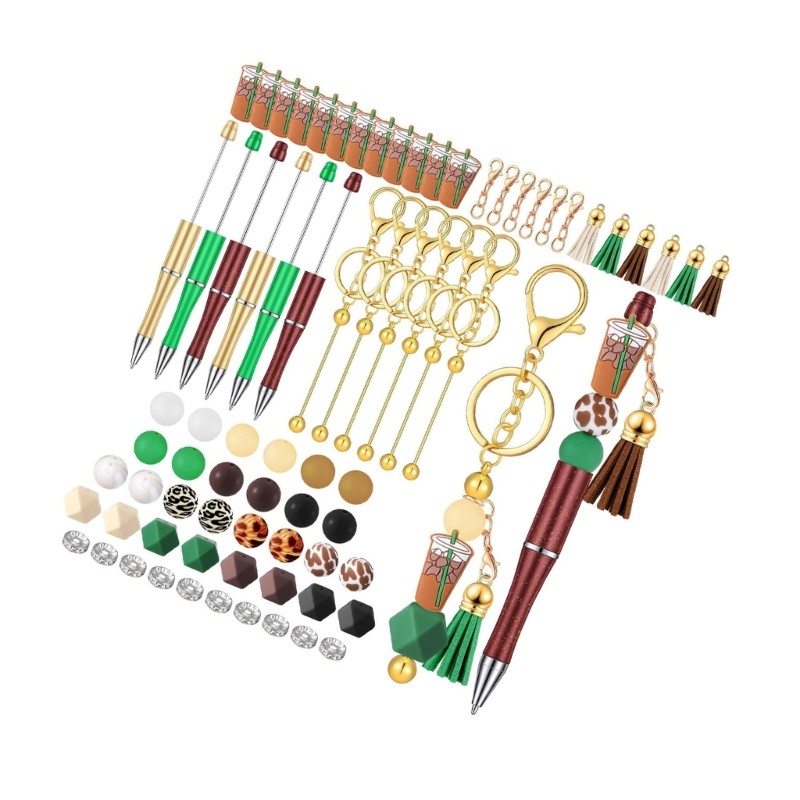 86Pcs DIY Bead Ballpoint Pen Set, for Kid Adult Christmas Gift