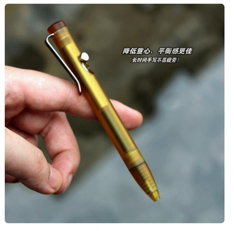 EDC Titanium Pocket Polyetherimide ULTEM PEI Ballpoint Gel Pen Rollerball Pen