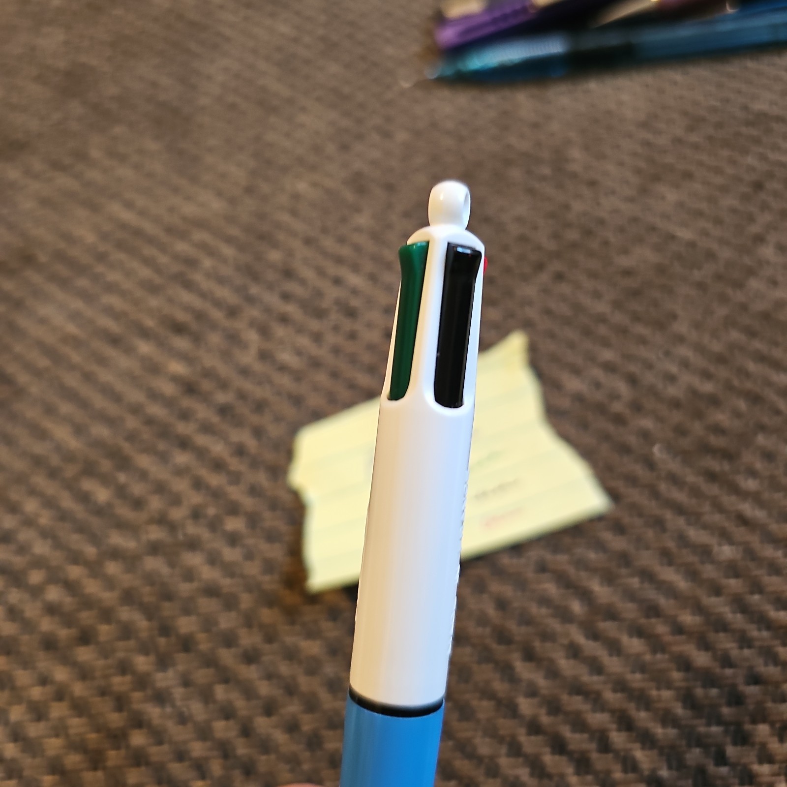Vtg BIC MultiColor Pen Made in France Click Ballpoint Green Red Blue Black Works