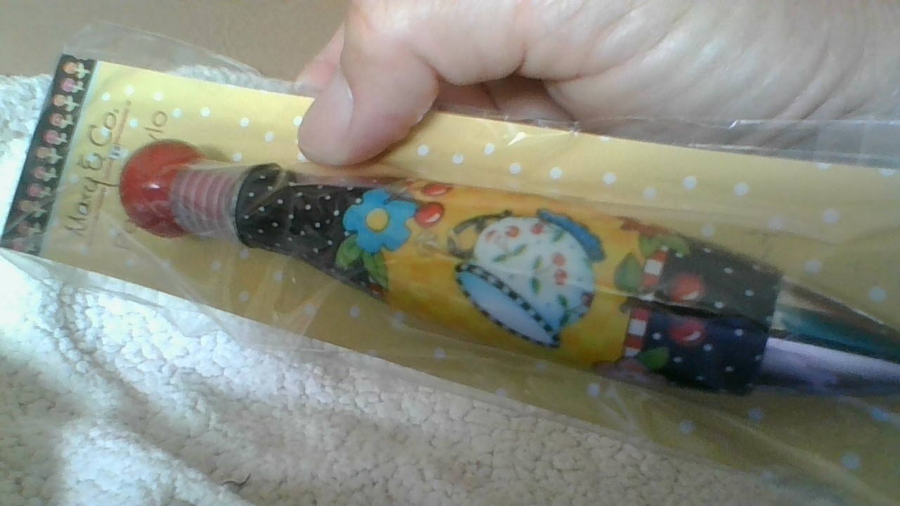 Mary & Co Bubble Pen NEW Engelbreit Whimsical Teacup Cherries Fun Polka Dot WOW