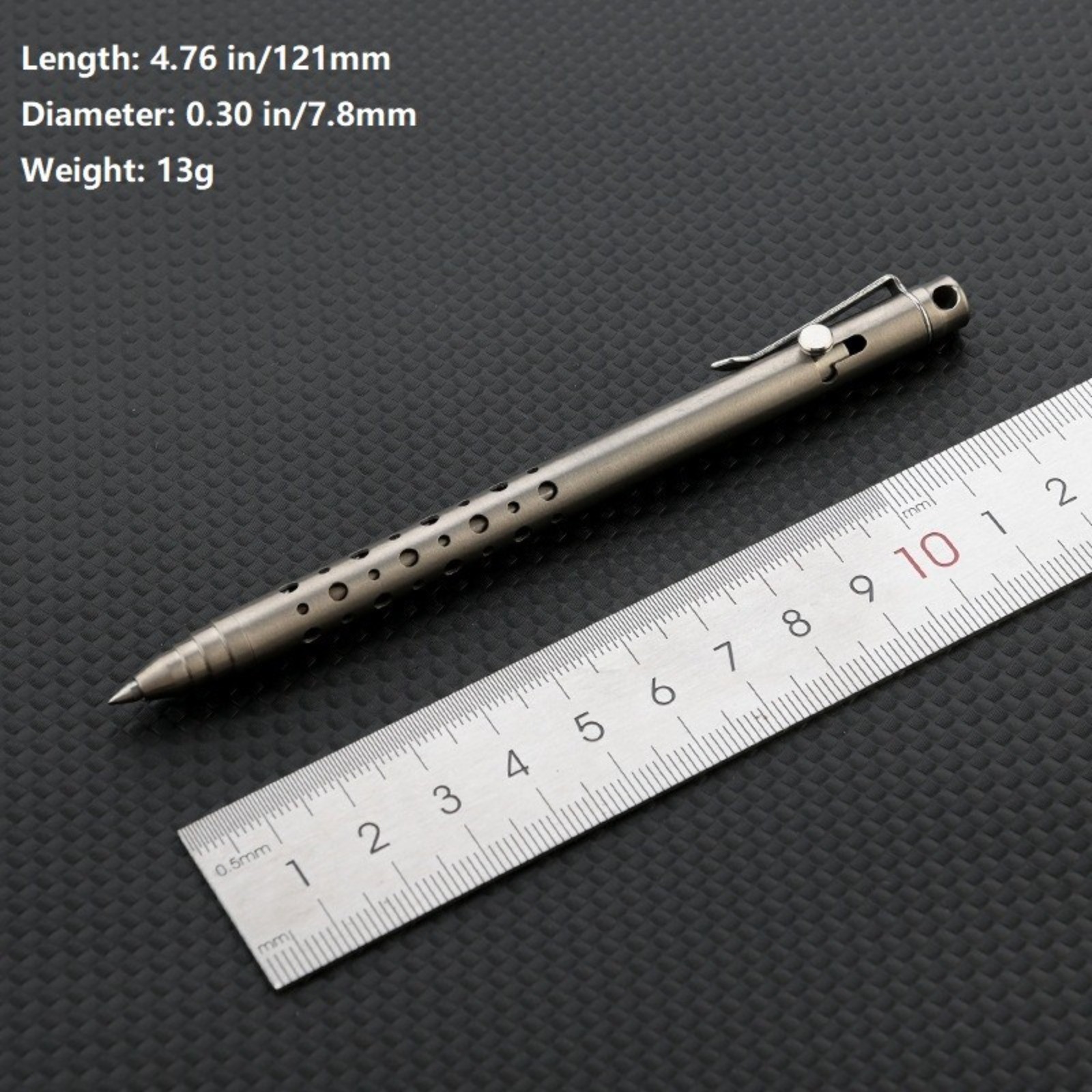 EDC Titanium Ballpoint Pen Signature Writing Pocket Pen Outdoor Business Office