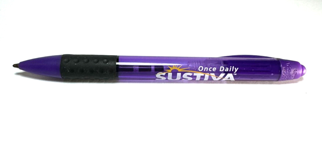 RARE SUSTIVA (HIV MED) PHARMACEUTICAL REP DRUG PEN – BIC WIDEBODY – MEXICO MADE