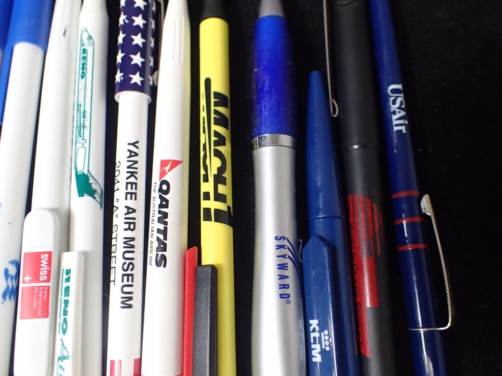 (14) Vintage Advertising Ball Point Pens Airlines Cruise Lines Lot 28