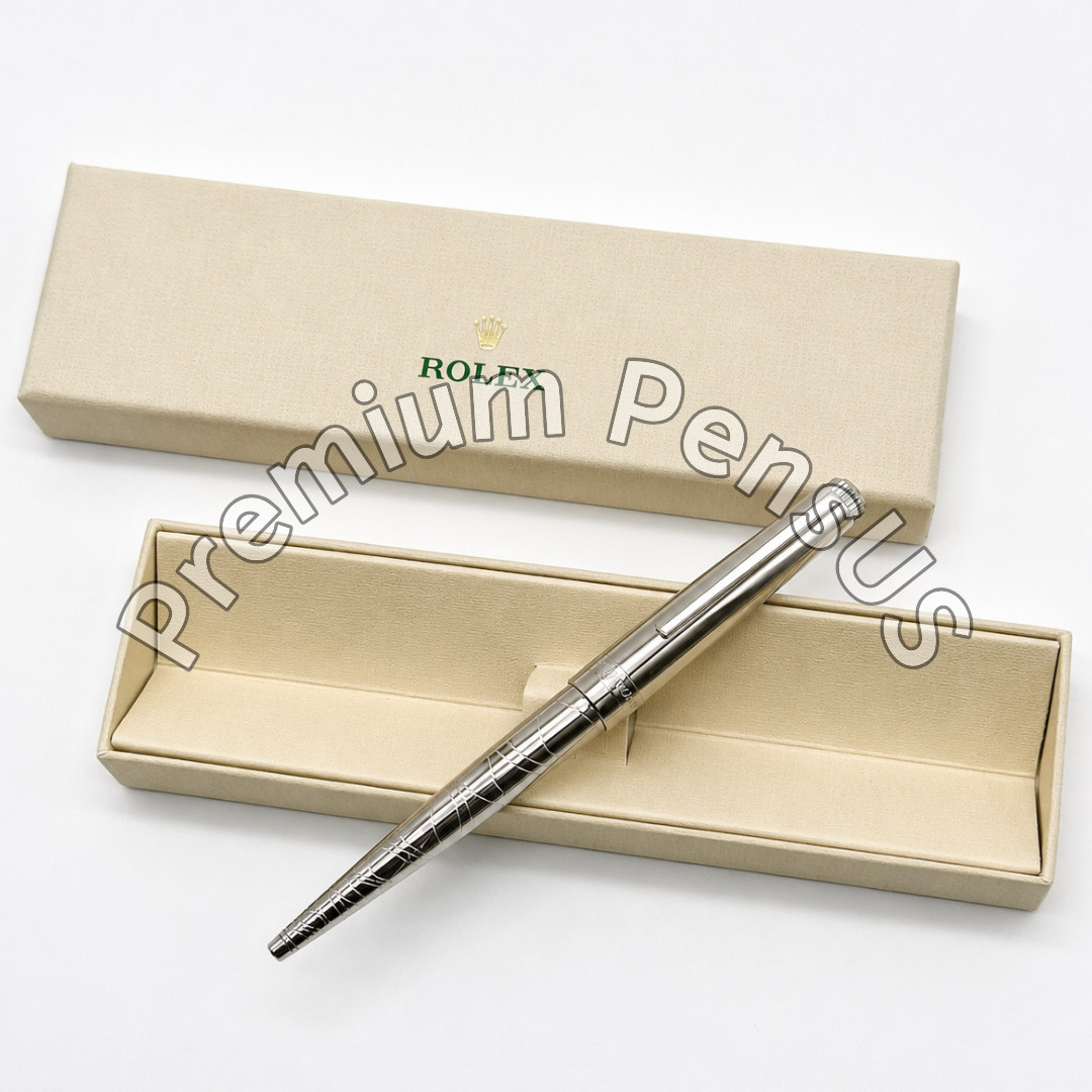 Hot Rolex Silver Scribe Pen Platinum Cut Limited Edition Rare Collector Gift
