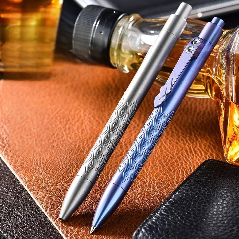 Titanium Alloy Ballpoint Pen EDC Pocket Signature Writing Pen Business Office