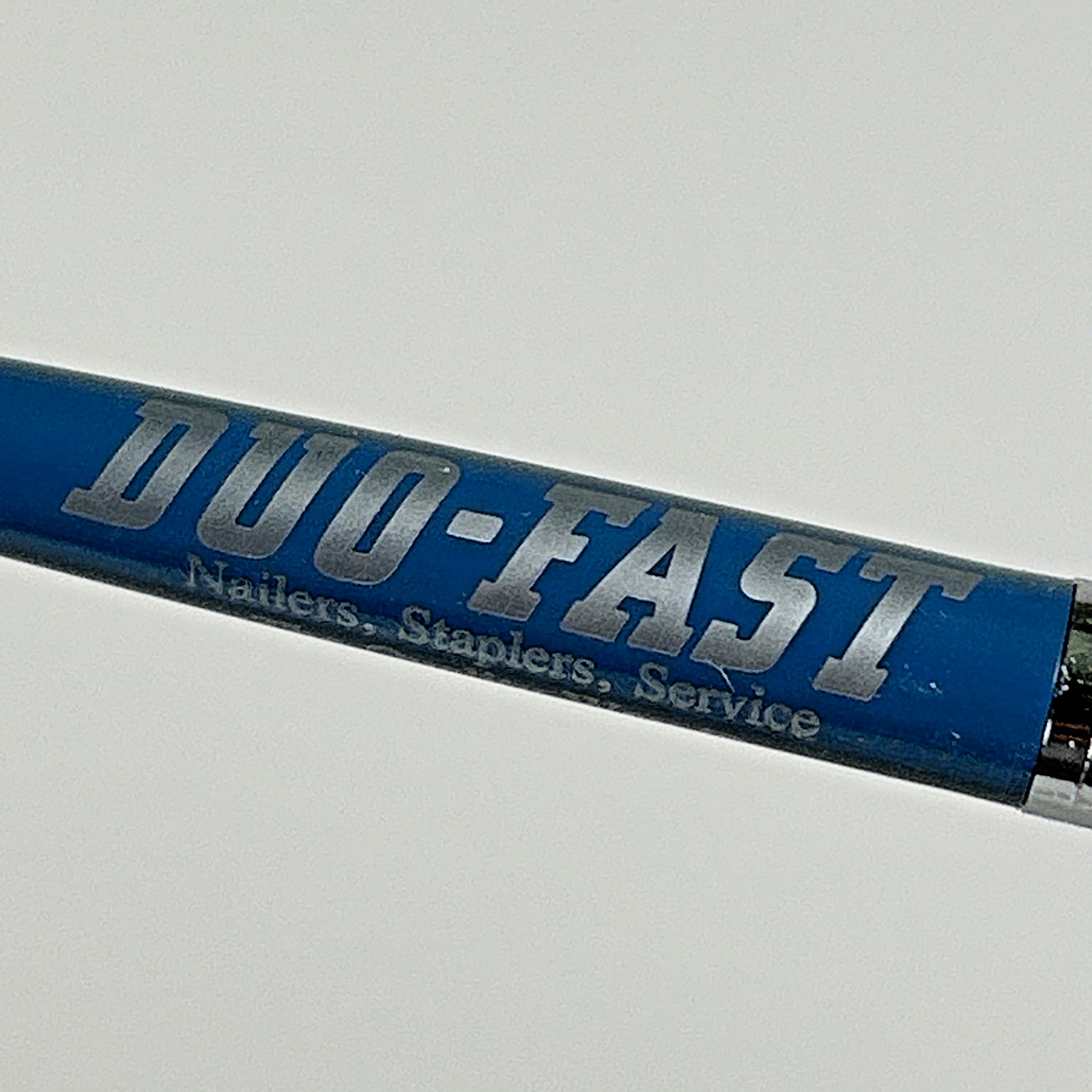 DOU-FAST Paper Mate Blue Chrome Slim Profile Double Heart Vintage Ballpoint Pen