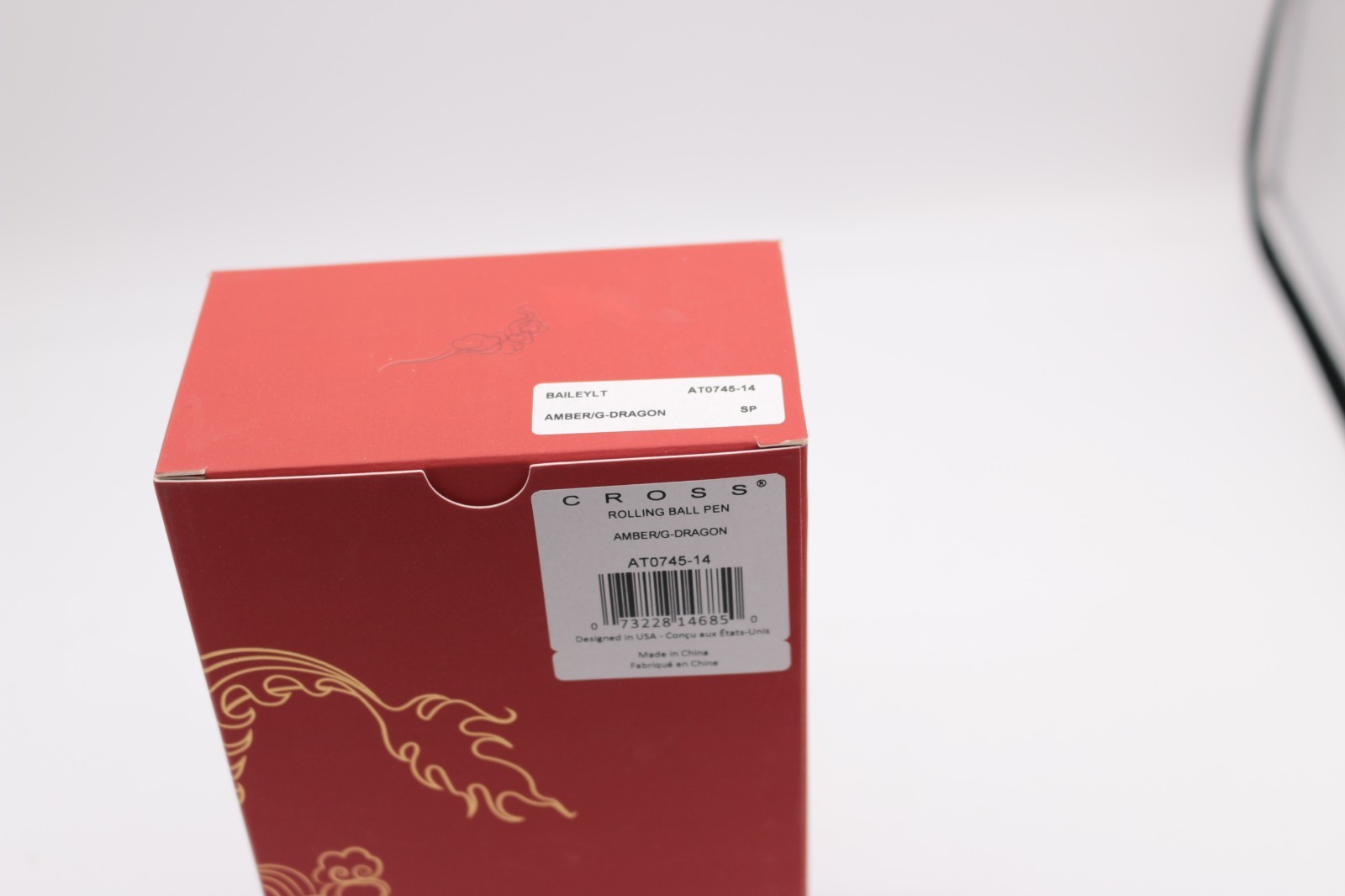 Cross Bailey Light Year of the Dragon Amber Ballpoint Pen AT0745-14 New in Box