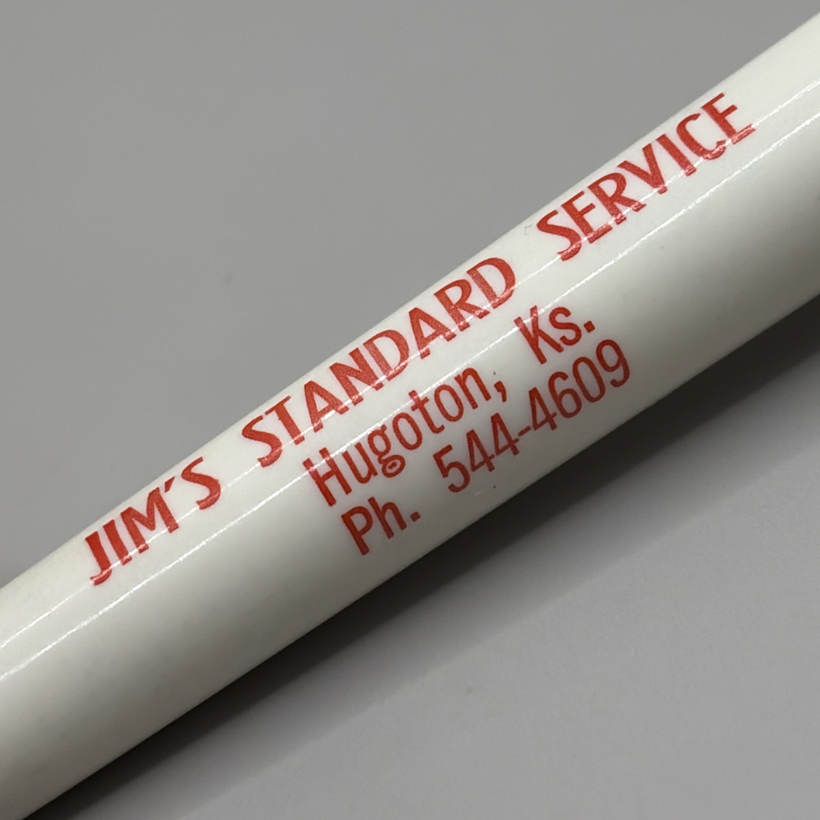 VTG Ballpoint Pen JIM’S STANDARD SERVICE Hugoton Kansas KS Gas Station