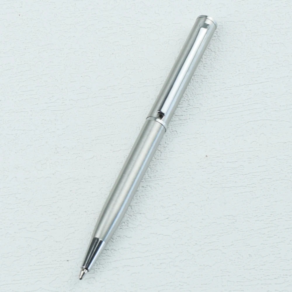 Mini Metal Twist-Activated Ballpoint Pen – Pocket-Sized 0.7mm Fine Black Ink