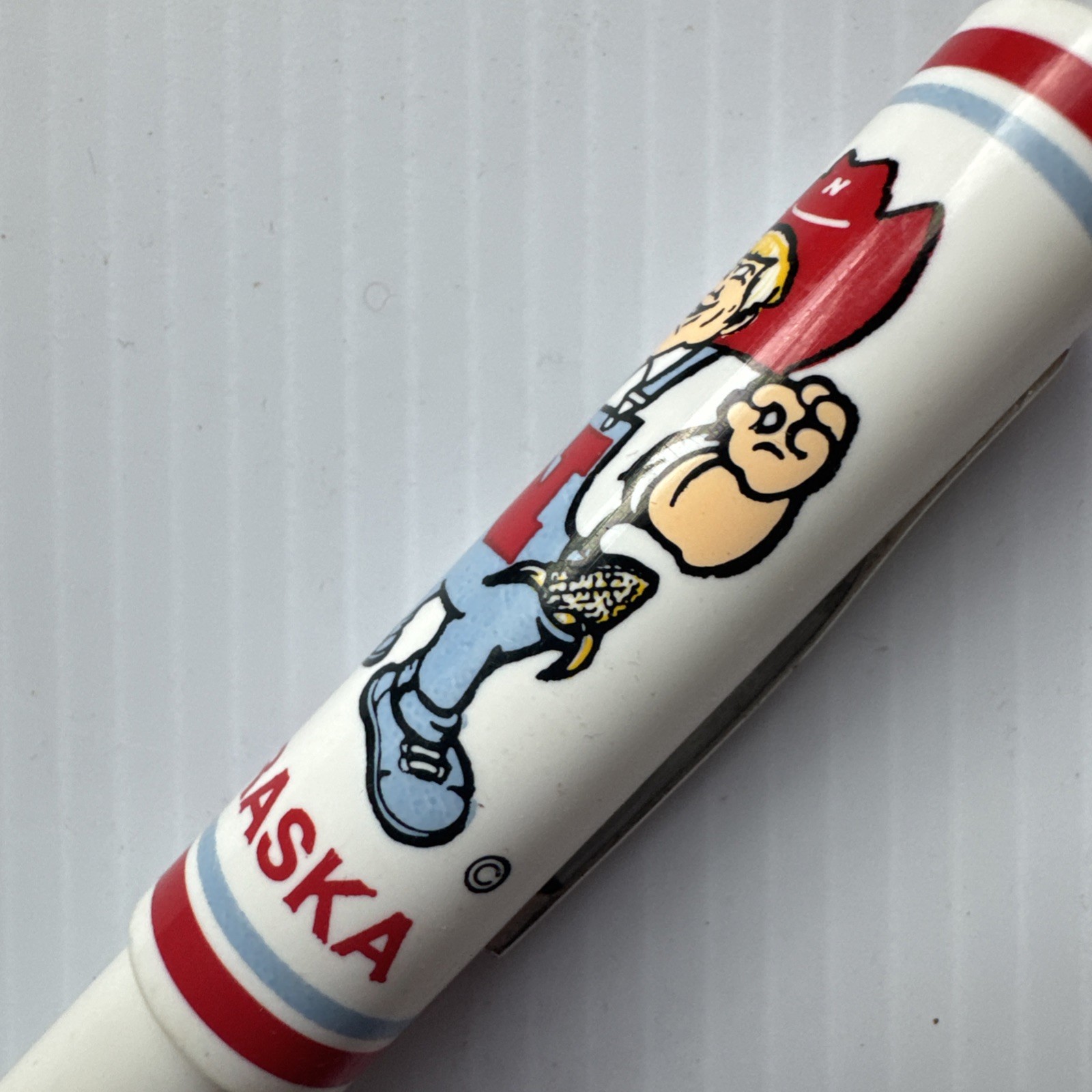 Vintage Nebraska Cornhuskers Ink Pen with Cap Herbie Husker – Ink is Dry