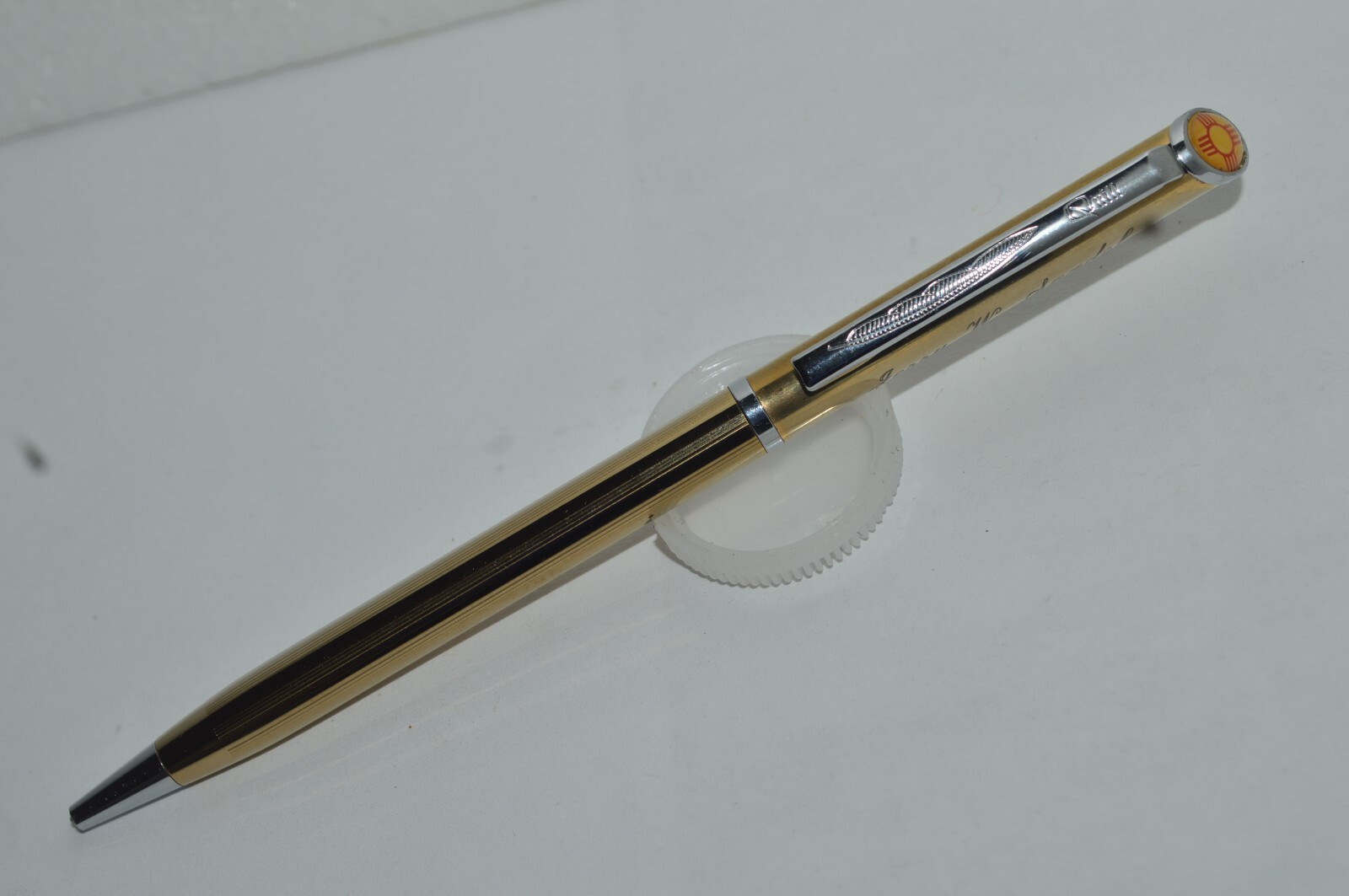 QUILL Ballpoint Pen Engraved Jerry W Sandel New Mexico State Symbol New Old Pen