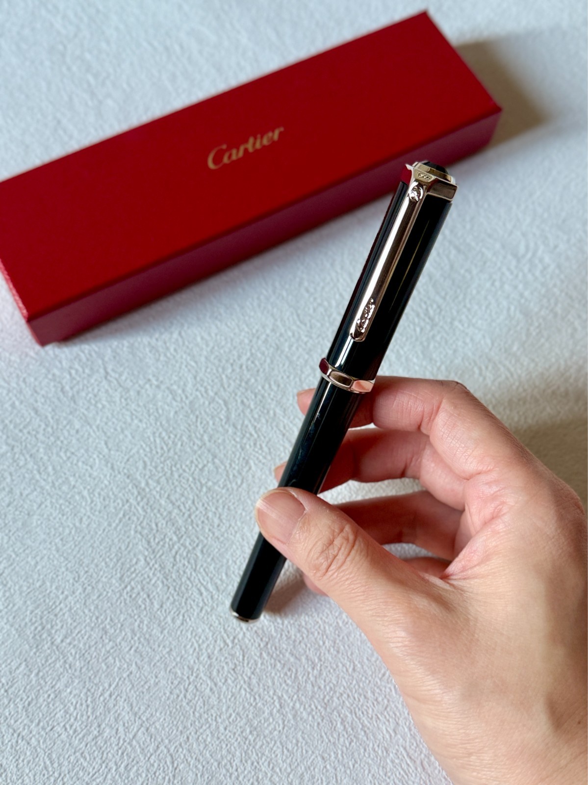 Cartier Santos Palladium-Finish Rollerball Pen – New in Box | Luxury Ad Gift