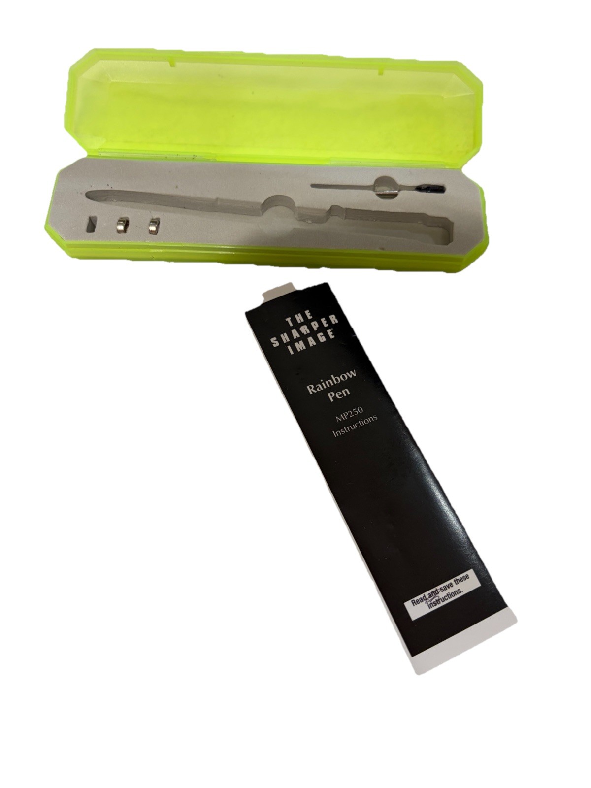 Sharper Image Metal Ballpoint Pen Black Ink Twist Action w/ Box & Case