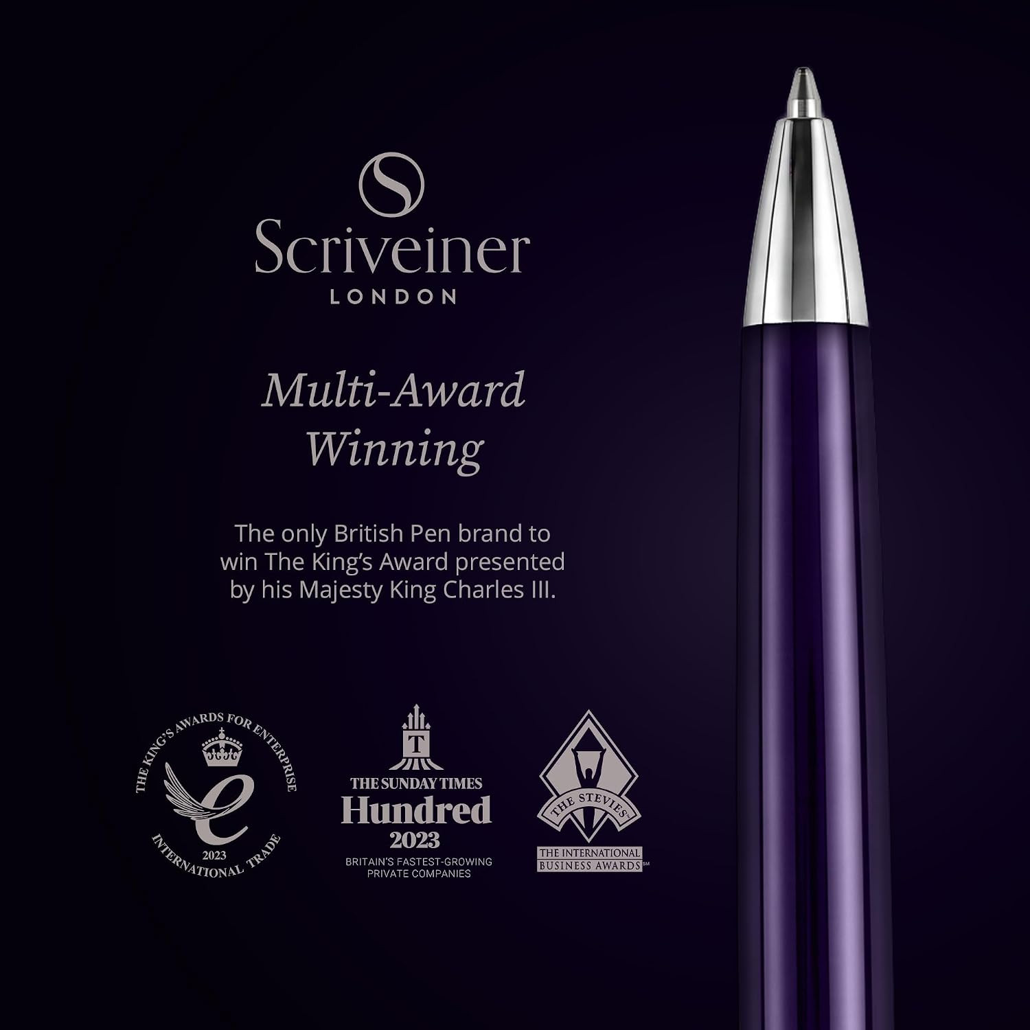 Aubergine Lacquer Ballpoint Pen – Stunning Luxury Pen, Schmidt Black Refill, Bes