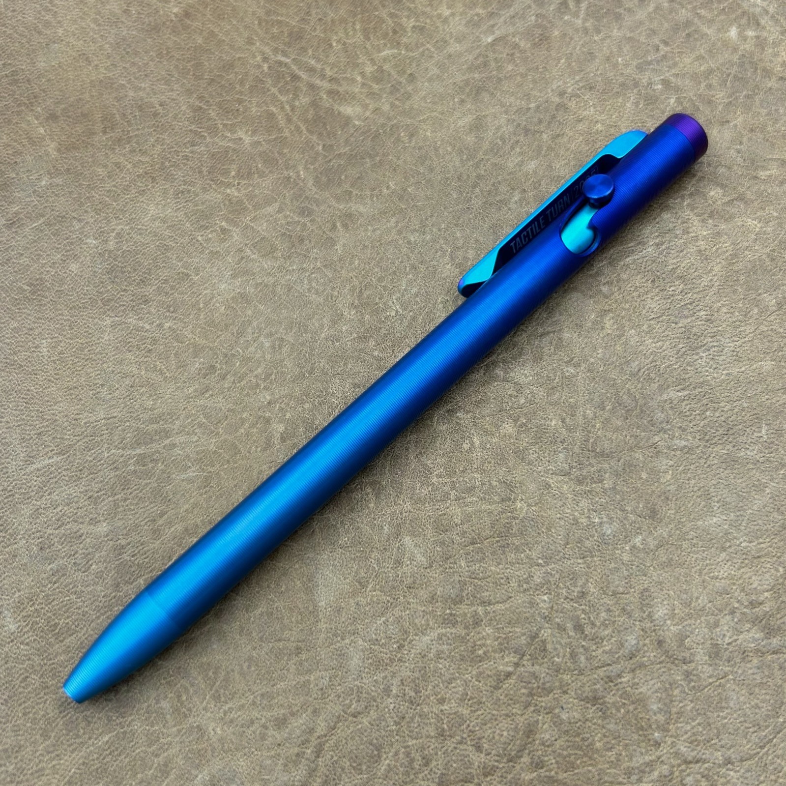 Tactile Turn – Titanium Slim Bolt Action Standard Size Pen Custom Dragonfly Clip